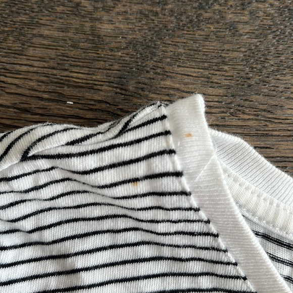 Zara Striped High Low Cotton Tee - Picture 2 of 2